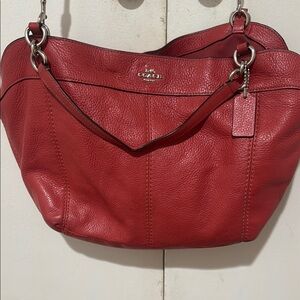 Coach Coral Leather Shoulder Bag
